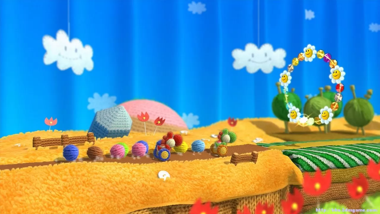 [3DS] 《波奇与毛线耀西(Poochy! to Yoshi Wool World)》中文版CIA下载_0