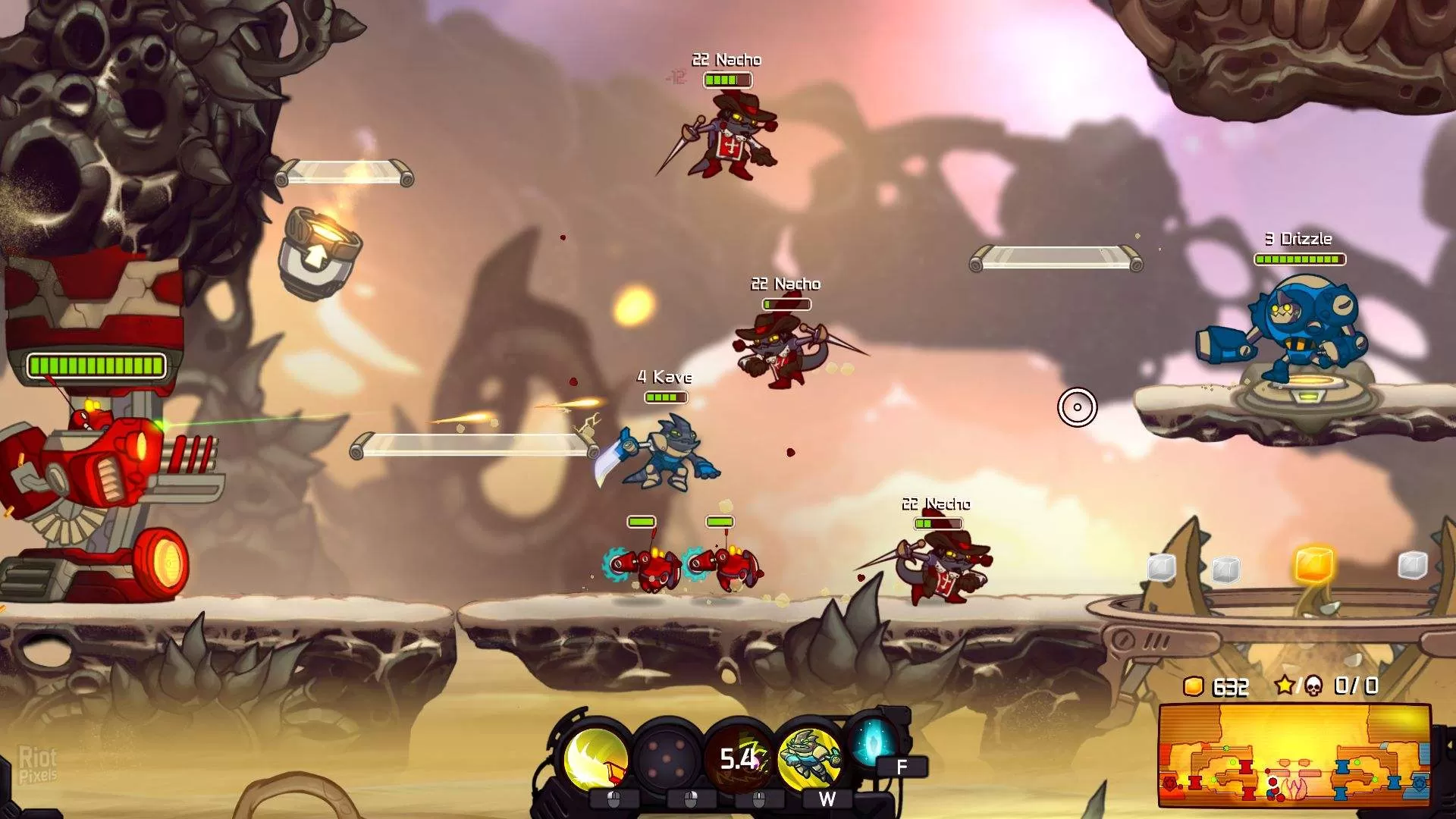 [游戏年轮首发]PS4双人游戏《超神集结Awesomenauts Assemble》英文版pkg下载_0