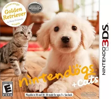 3DS《任天狗 猫 金毛寻回犬与新伙伴》英文版下载_0