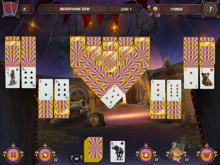 黑色纸牌:神秘马戏团 Dark Solitaire. Mystical Circus PC英文版下载_1