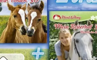 3DS《小马二合一3D 我的小马驹 3D+ 我的驯马场3D 为团队而跳跃 2in1 – Horses 3D》欧版3ds下载