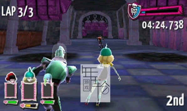 3DS《精灵高中 溜冰滚动迷宫 Monster High – Skultimate Roller Maze》美版3ds下载_0