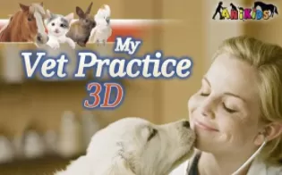 3DS《二合一 我的兽医练习3D + 我的宠物宝宝酒店3D 2 in 1 – My Vet Practise 3D in the Country + My Baby Pet Hotel 3D》欧版3d