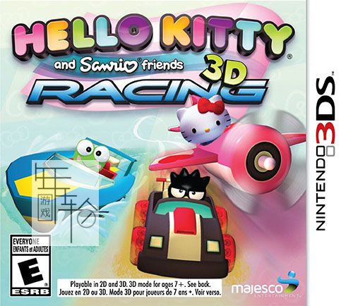 3DS《凯蒂猫与三丽鸥伙伴 3D竞速 Hello Kitty and Sanrio Friends 3D Racing》美版3ds下载_0