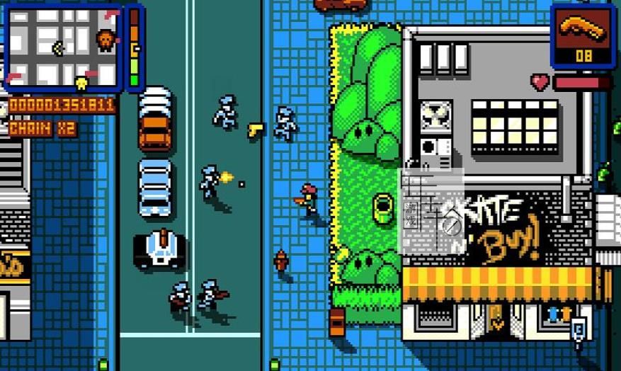 3DS《荒野老城 DX Retro City Rampage - DX》英文版cia下载_0