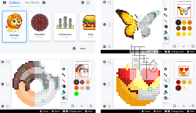 switch《像素艺术着色书 Pixel Art Coloring bookx》英文版nsp下载+1.01补丁_1