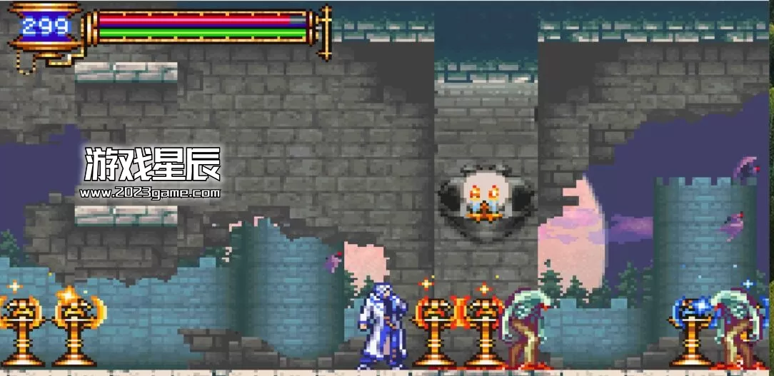 【GBA模拟器】switch《恶魔城晓月圆舞曲》出生基础能力全拿修改版下载_0