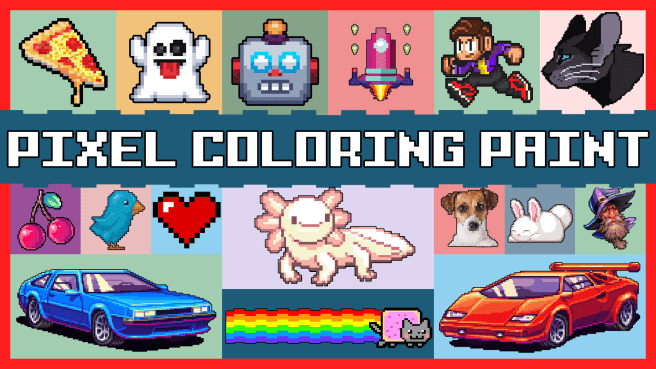 【儿童绘画】switch《像素着色 Pixel Coloring Paint》英文版nsp下载