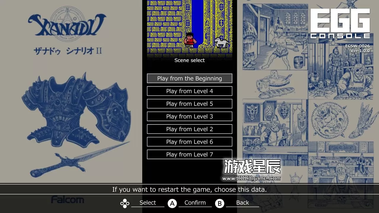 switch《EGGCONSOLE XANADU SCENARIO II PC-8801mkIISR》英文版nsp下载+1.0.3补丁_0