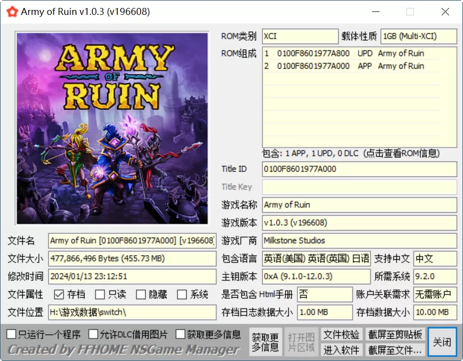 switch《毁灭军团(Army of Ruin)》[整合XCI]官方中文 本体+1.0.3升补【魔改】_0